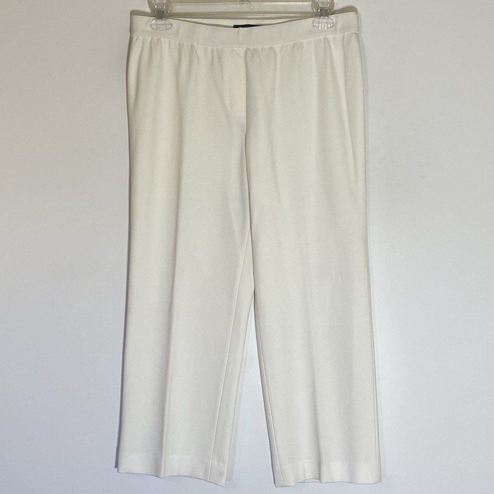 Lafayette 148 Perry Pants Womens XL White Stretch Trouser Classic Business Work